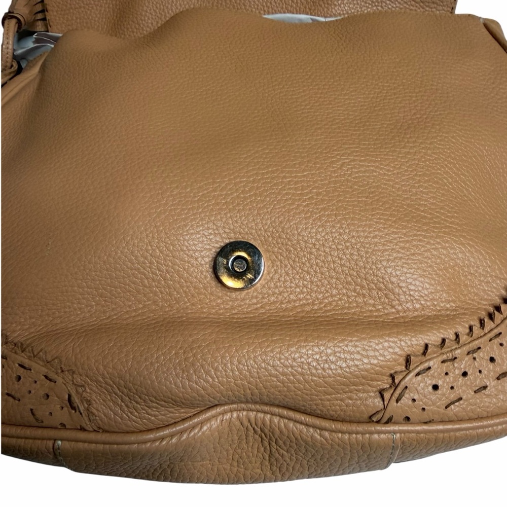 CARLA MANCINI Hayley Light Tan Brown Leather Crossbody Bag Purse NWT Wester - Picture 10 of 11